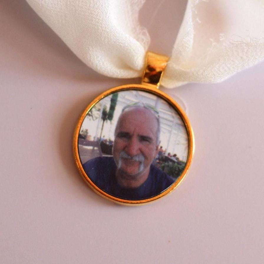 Custom Photo Memorial Bouquet Charm for Bride