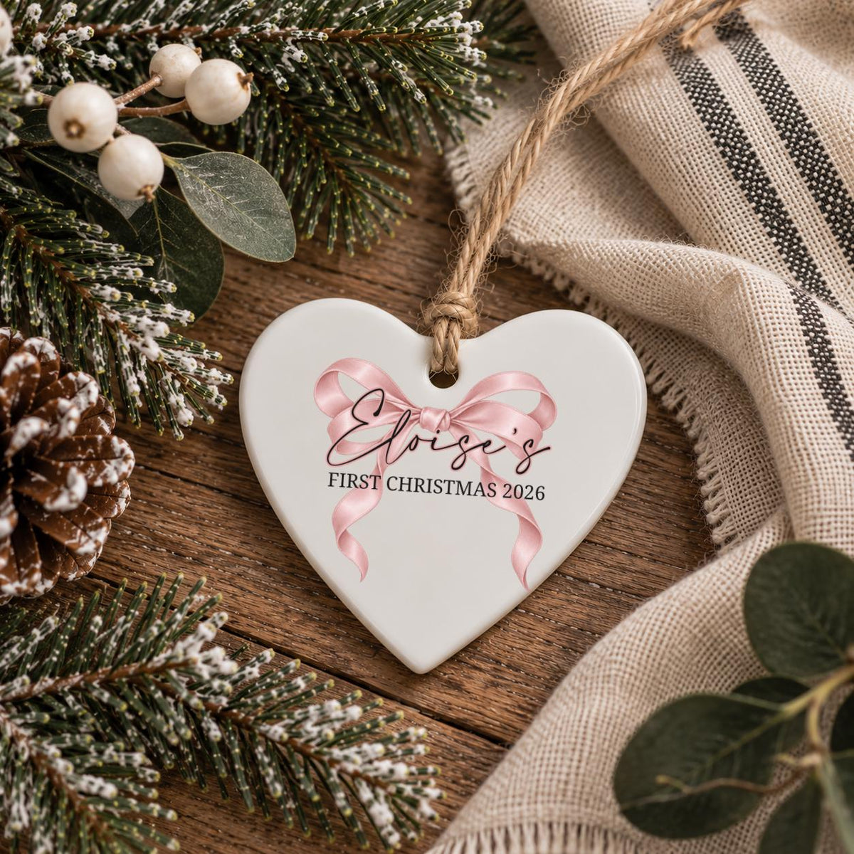 baby's first christmas baby girl ornament personalized birth keepsake gift for new mom hospital gift custom ornament it's a girl baby shower