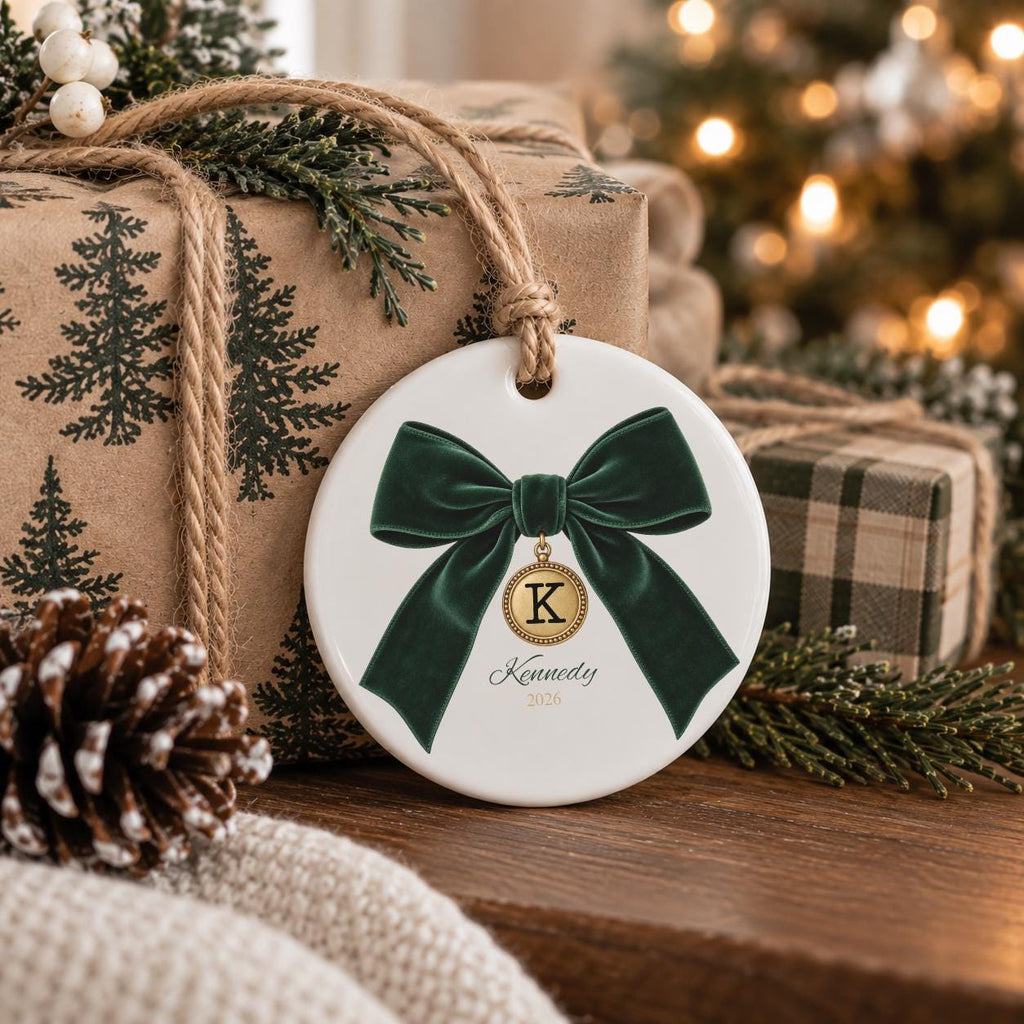 Personalized Initial Ornament Custom Name Gift for Her Stocking Stuffer women Personalized Name Ornament Holiday Gift for Wife Christmas