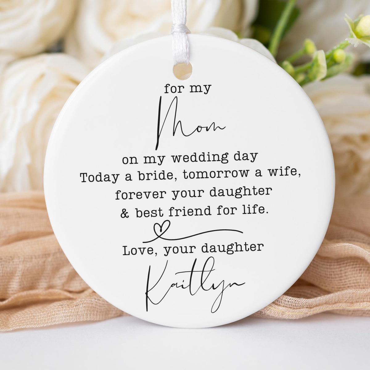 Mother of the Bride Gift to Mom Day of Wedding Gift Thank You Parent Gift MOB Wedding Day Keepsake Gift for Mom Thank You Pre