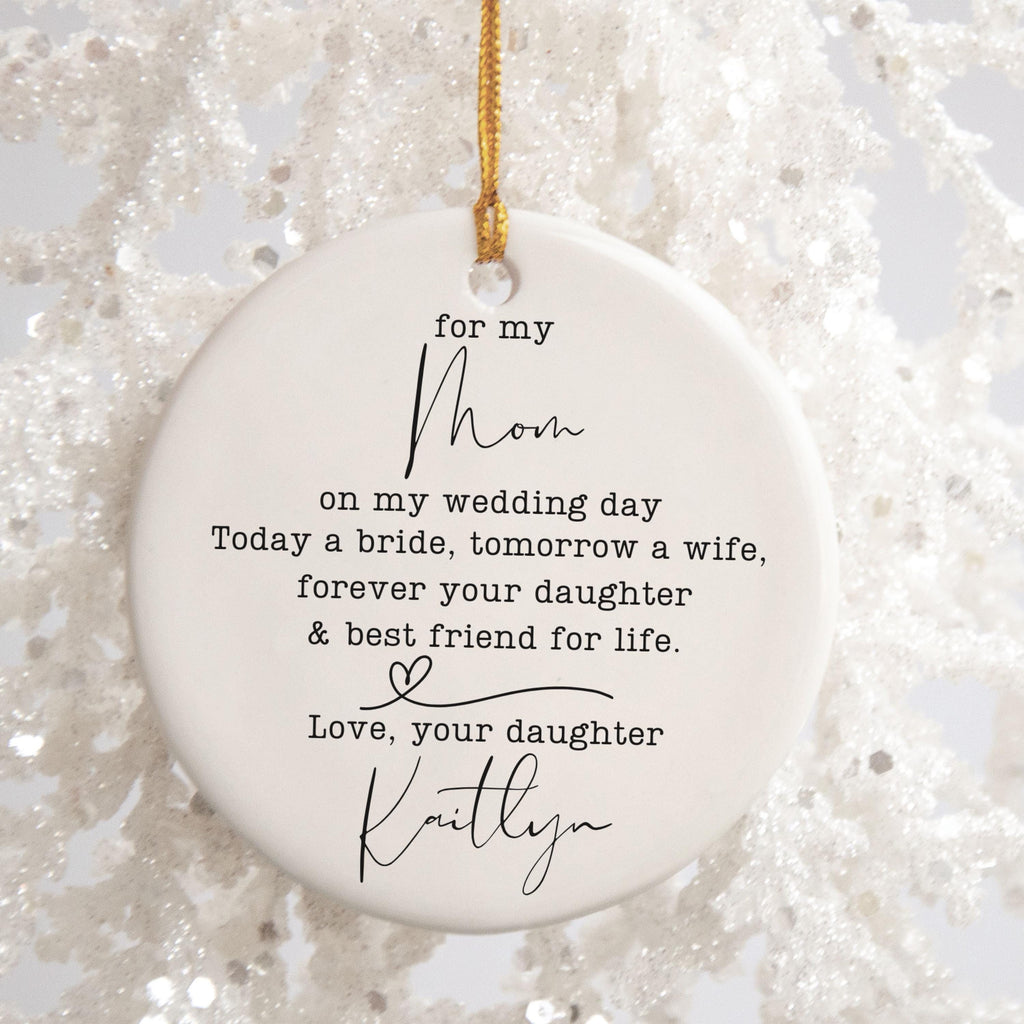 Mother of the Bride Gift to Mom Day of Wedding Gift Thank You Parent Gift MOB Wedding Day Keepsake Gift for Mom Thank You Pre