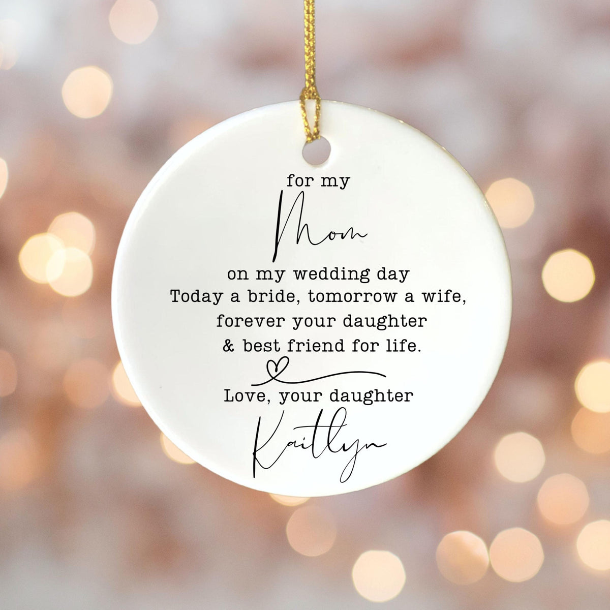 Mother of the Bride Gift to Mom Day of Wedding Gift Thank You Parent Gift MOB Wedding Day Keepsake Gift for Mom Thank You Pre