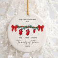 Family of Three Christmas Ornament Custom New Family Gift Personalized Christmas Gift for Family Christmas Gift Baby's First 