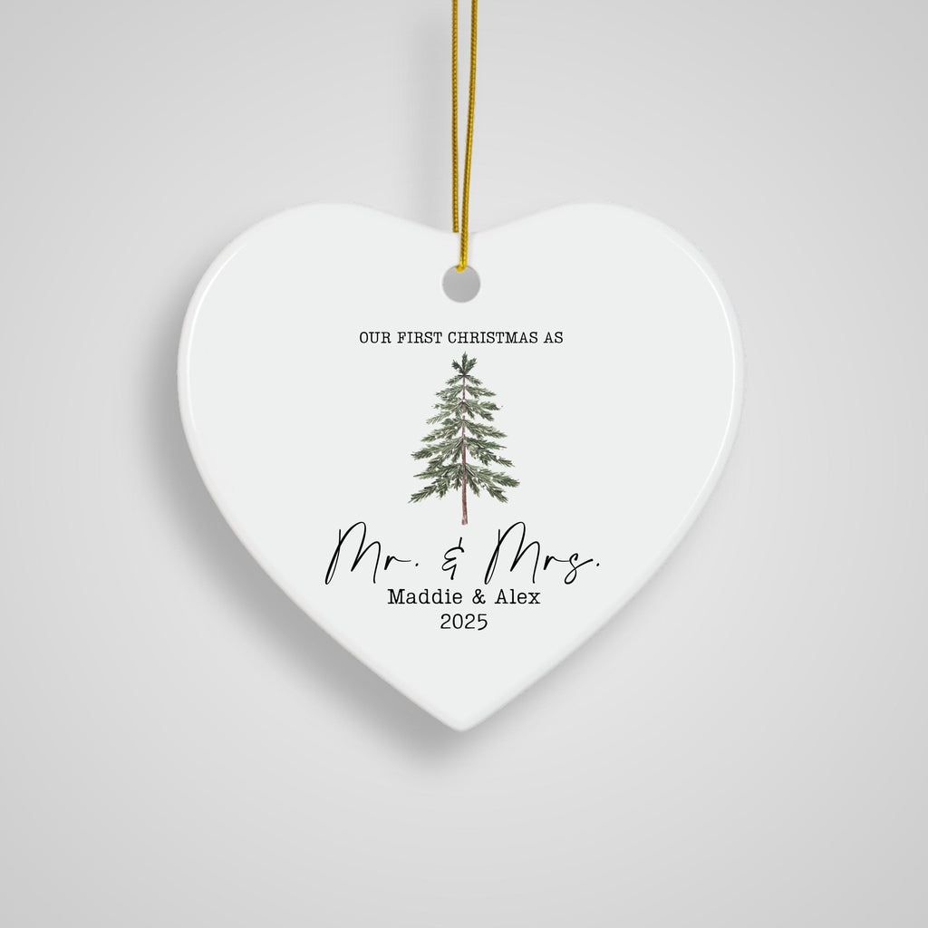 First Christmas as Mr. & Mrs Ornament First Christmas Married Christmas Ornament Personalized Married Christmas Ornament Cust