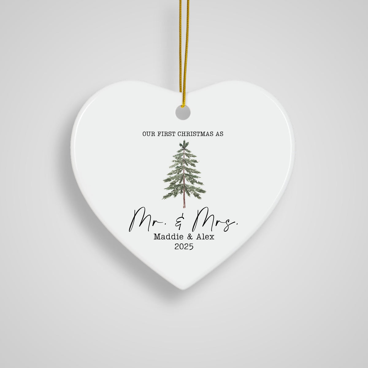 First Christmas as Mr. & Mrs Ornament First Christmas Married Christmas Ornament Personalized Married Christmas Ornament Cust