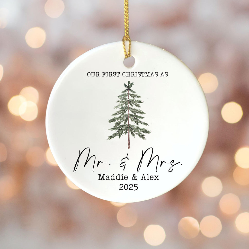First Christmas as Mr. & Mrs Ornament First Christmas Married Christmas Ornament Personalized Married Christmas Ornament Cust