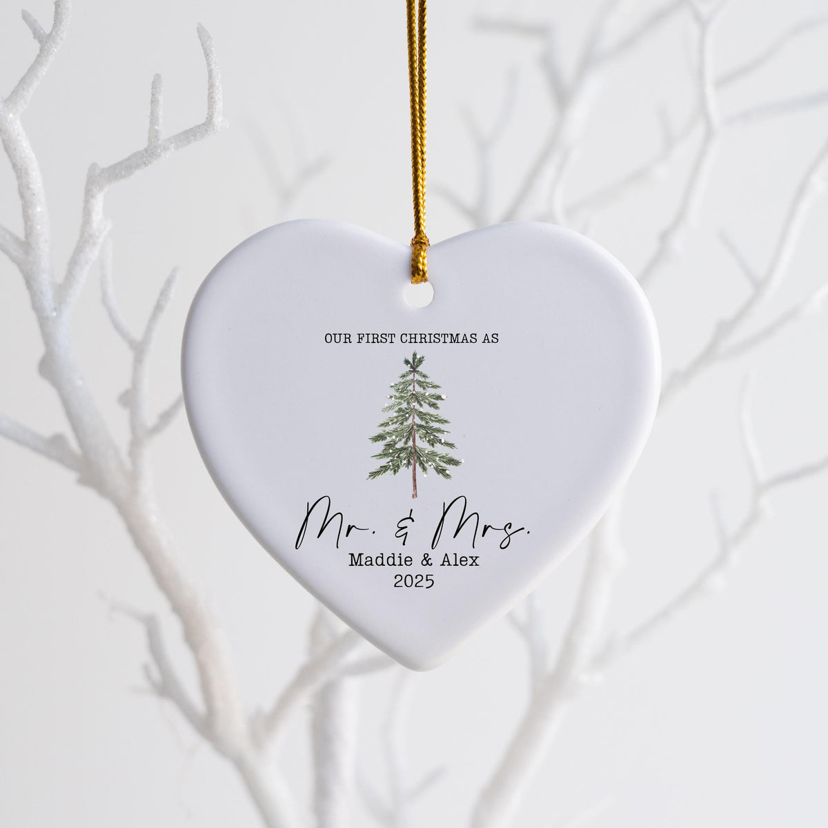 First Christmas as Mr. & Mrs Ornament First Christmas Married Christmas Ornament Personalized Married Christmas Ornament Cust