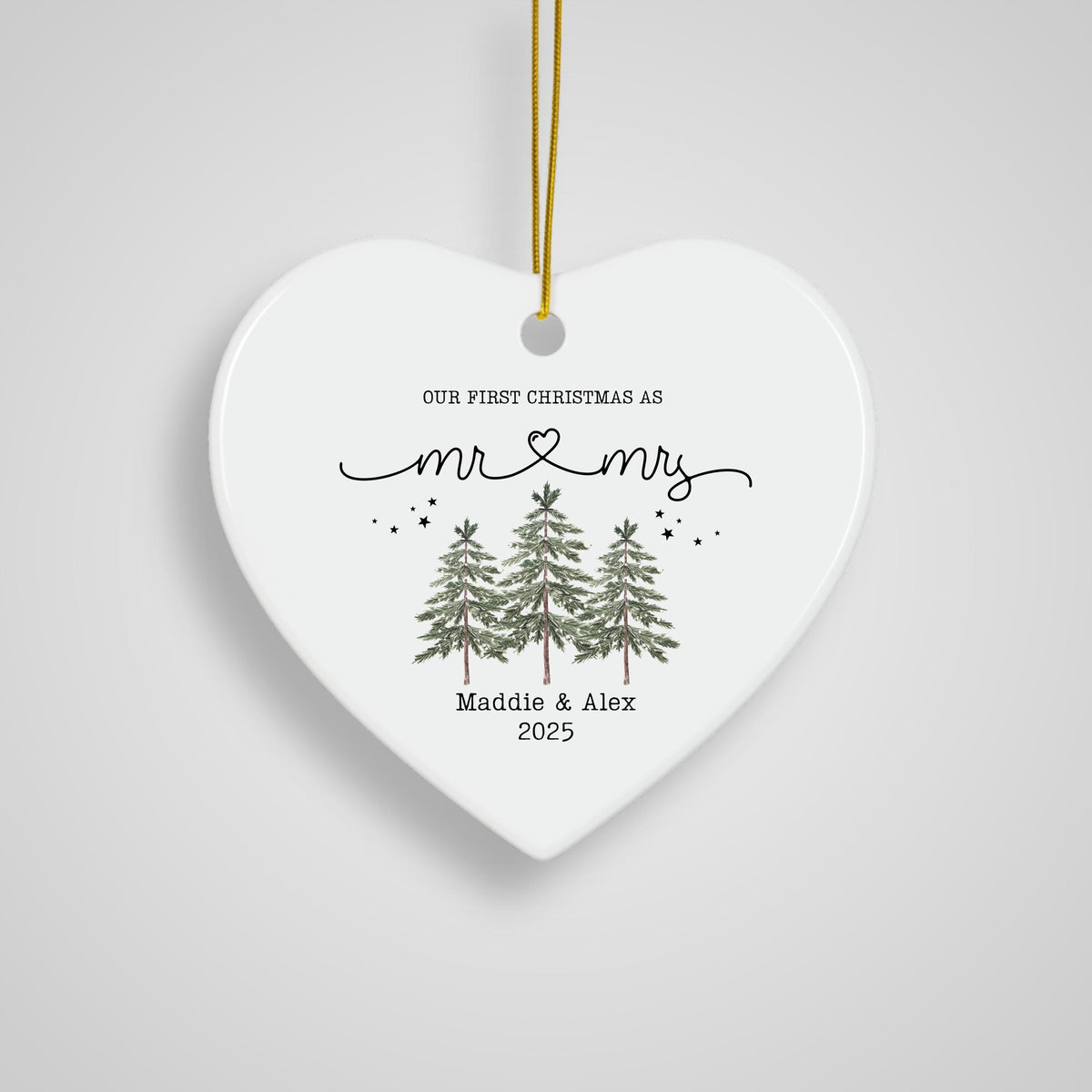First Christmas as Mr. & Mrs Ornament First Christmas Married Christmas Ornament Personalized Married Christmas Ornament Cust