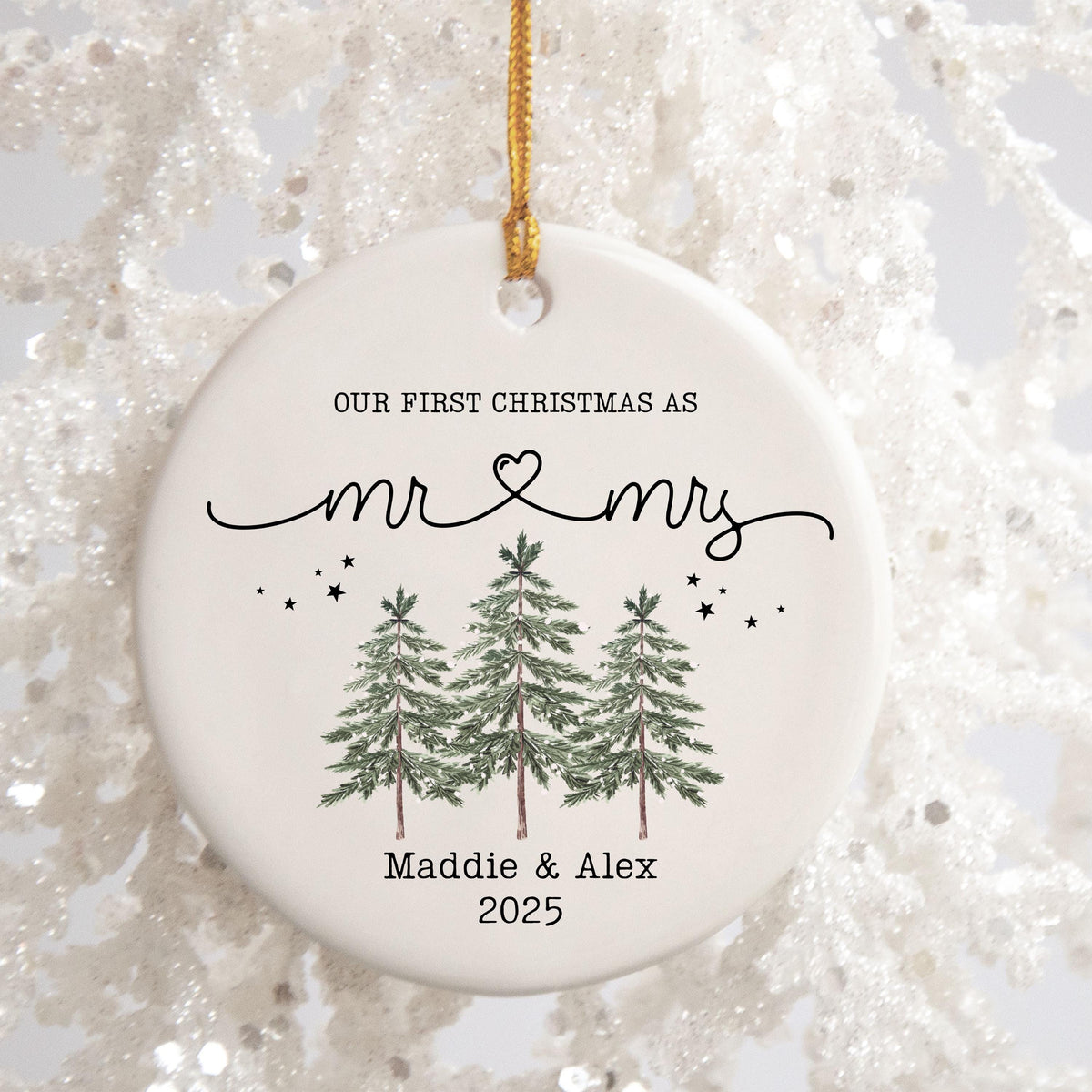 mr mrs ornament Wedding Gift Bride Personalized First Christmas Keepsake Our 1st Christmas Mr & Mrs Ornament Housewarming mr 