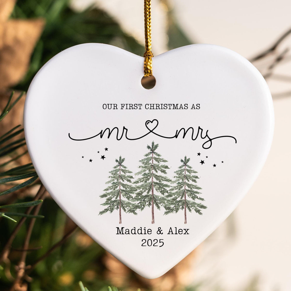 mr mrs ornament Wedding Gift Bride Personalized First Christmas Keepsake Our 1st Christmas Mr & Mrs Ornament Housewarming mr 