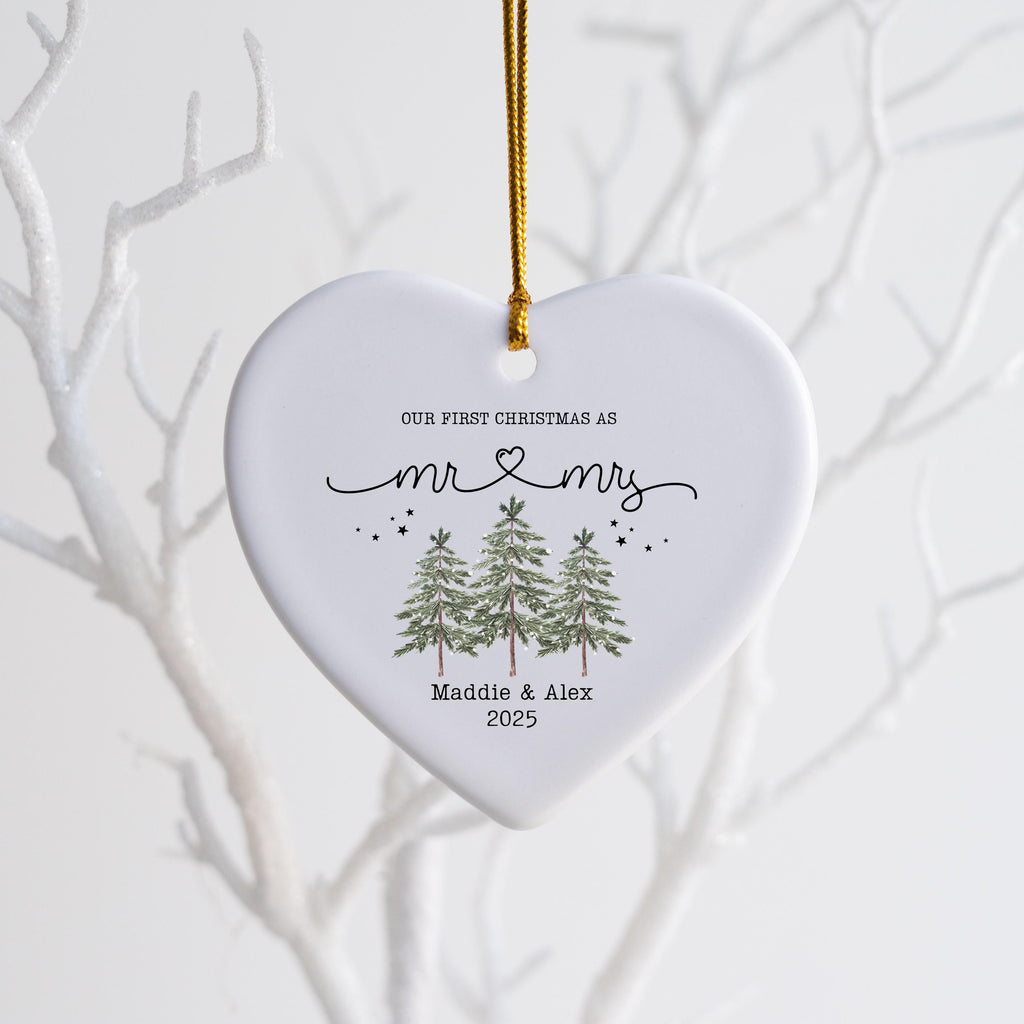 First Christmas as Mr. & Mrs Ornament First Christmas Married Christmas Ornament Personalized Married Christmas Ornament Cust