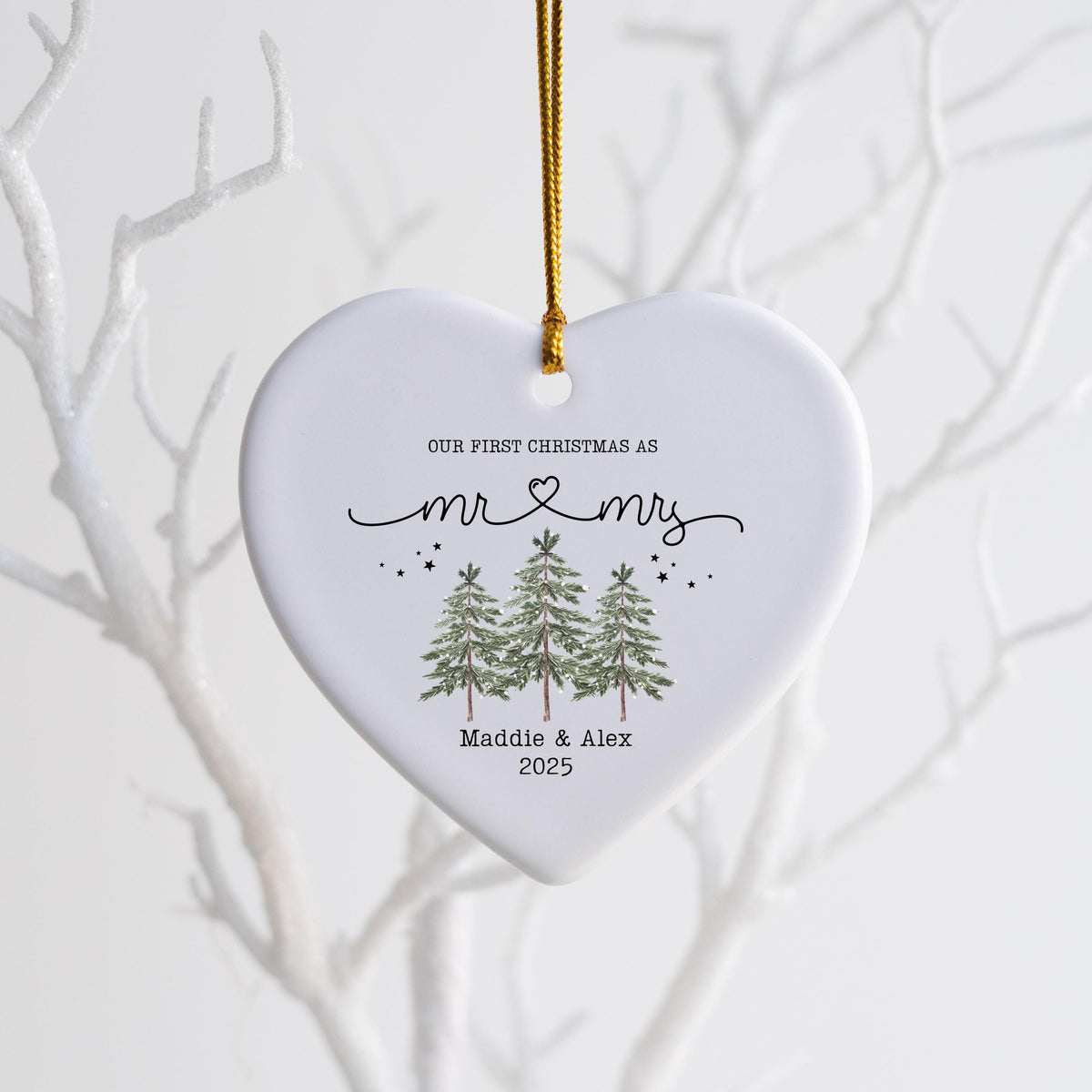 First Christmas as Mr. & Mrs Ornament First Christmas Married Christmas Ornament Personalized Married Christmas Ornament Cust