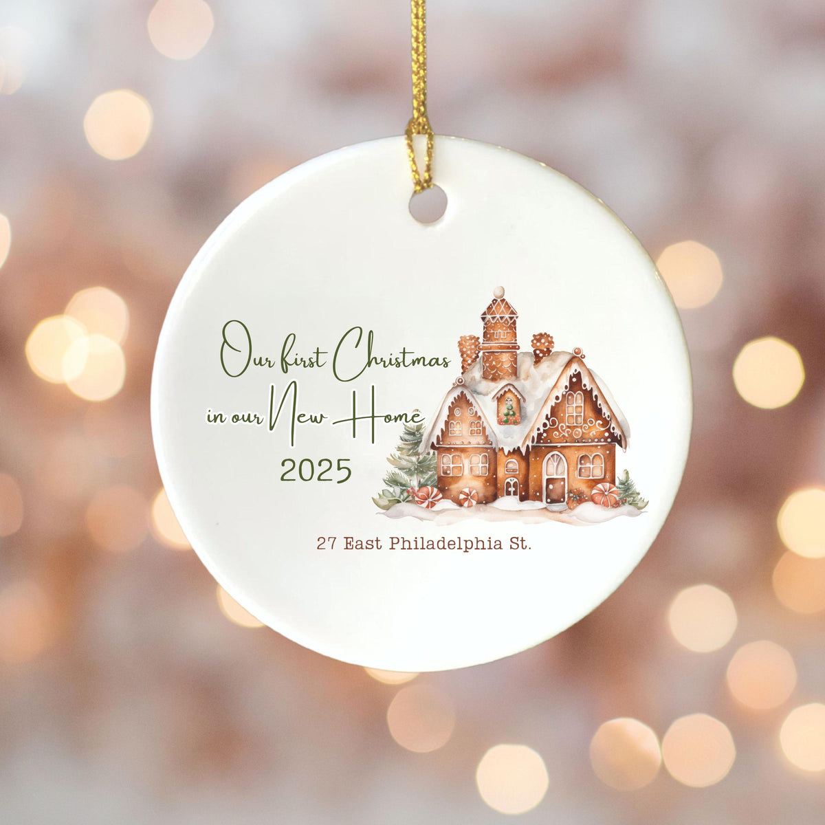 New Home Personalized Christmas Ornament Housewarming Gift for New Home Owners Gift from Realtor New Home Keepsake Christmas 