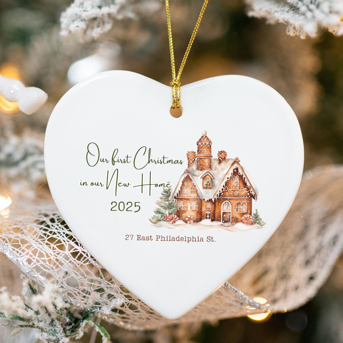 New Home Personalized Christmas Ornament Housewarming Gift for New Home Owners Gift from Realtor New Home Keepsake Christmas 