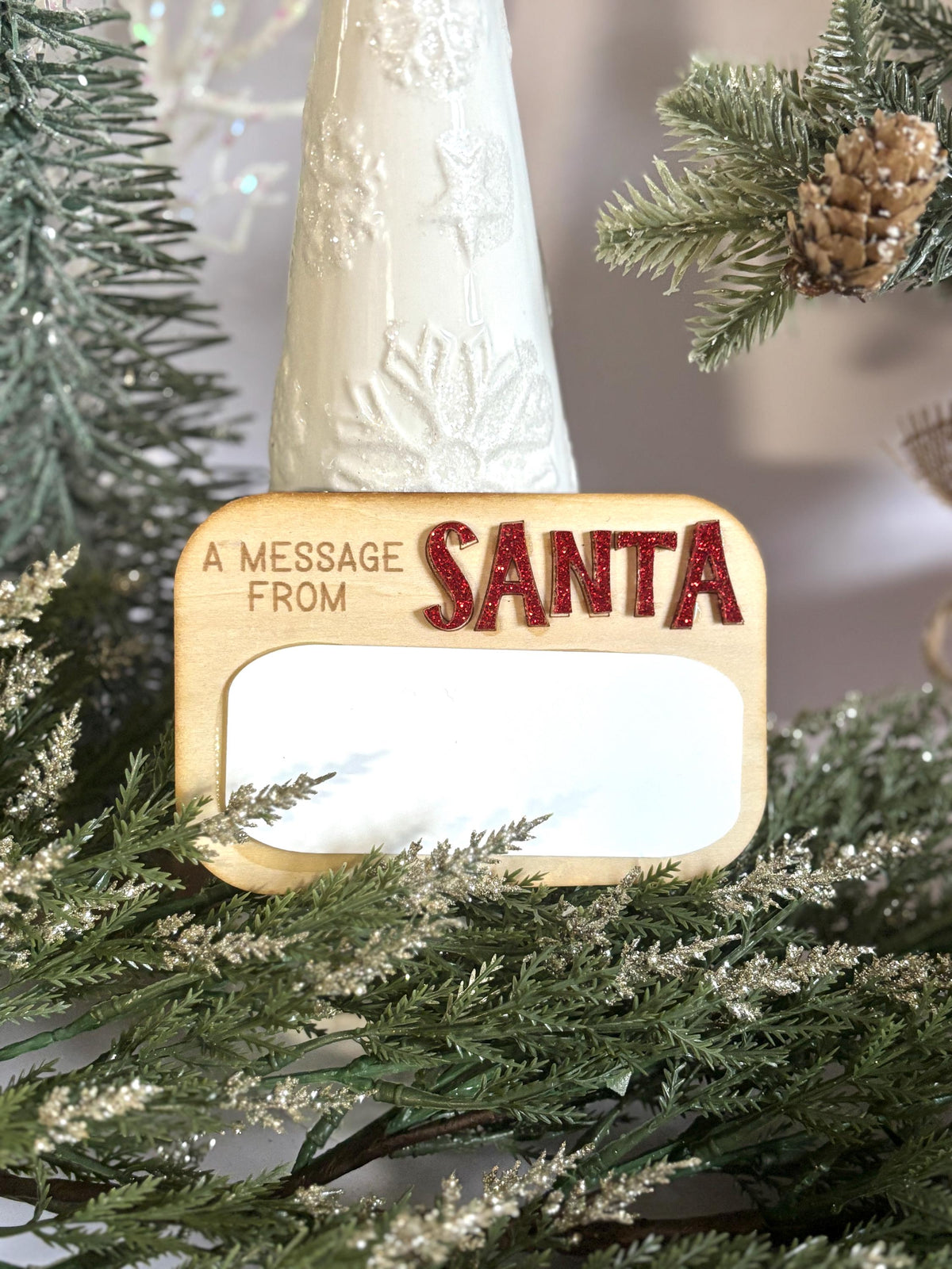 Message from Santa Christmas Activity for Kids Dry Erase Sign Santa Message Board Christmas Sign Dry Erase White Board Kids H