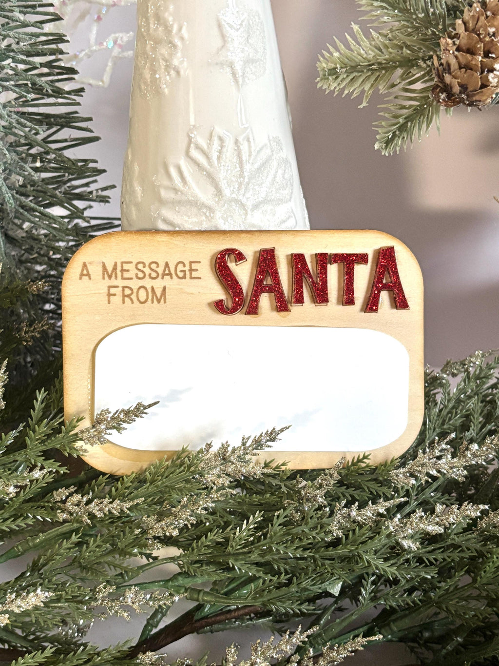 Message from Santa Christmas Activity for Kids Dry Erase Sign Santa Message Board Christmas Sign Dry Erase White Board Kids H