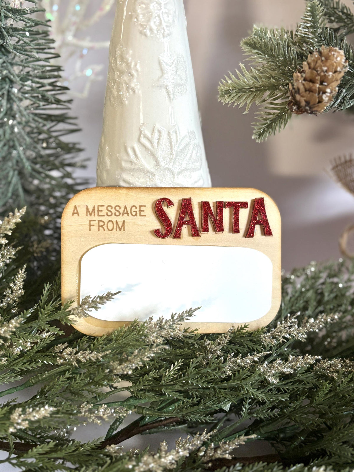 Message from Santa Christmas Activity for Kids Dry Erase Sign Santa Message Board Christmas Sign Dry Erase White Board Kids H