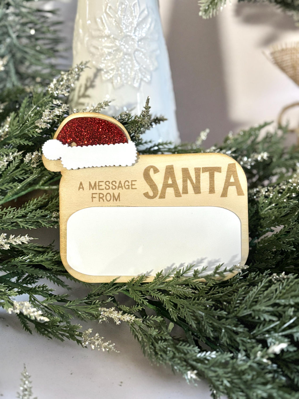 Message from Santa Christmas Activity for Kids Dry Erase Sign Santa Message Board Christmas Sign Dry Erase White Board Kids H
