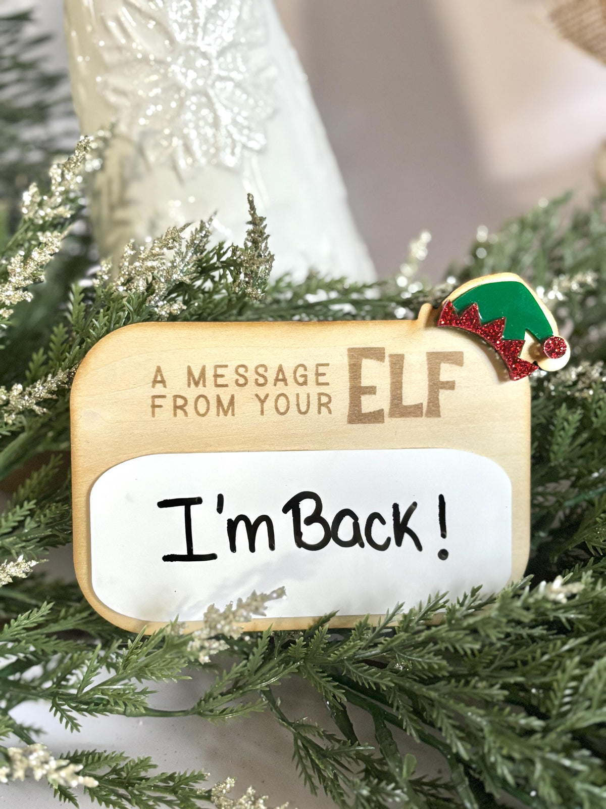 Message from Elf Christmas Activity for Kids Mini Elf Dry Erase Board Elf Message Board Christmas Dry Erase White Board Kid H