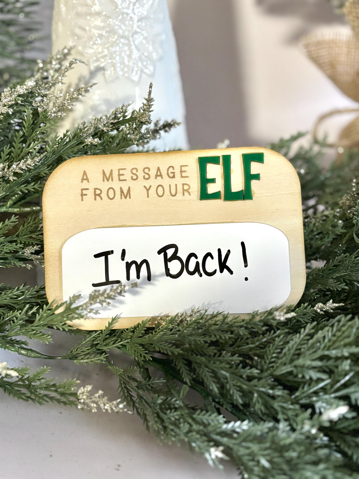 Message from Elf Christmas Activity for Kids Mini Elf Dry Erase Board Elf Message Board Christmas Dry Erase White Board Kid H