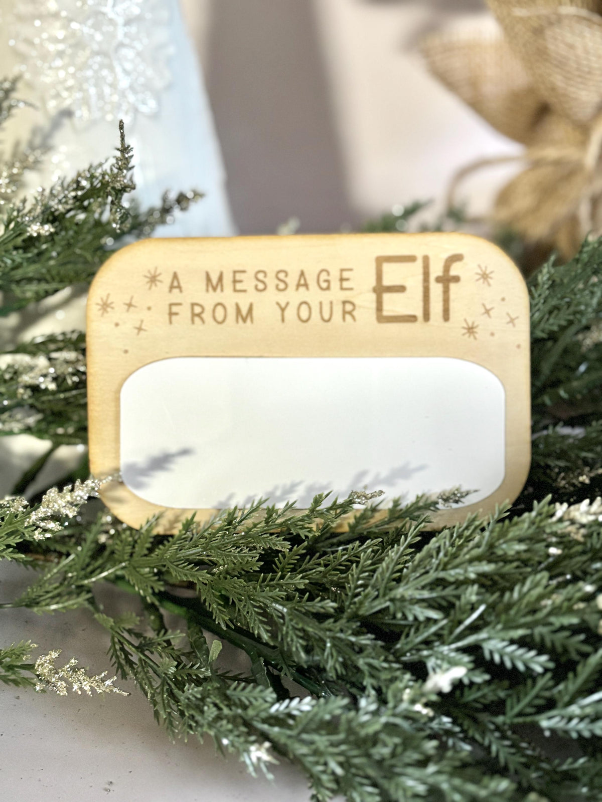 Message from Elf Christmas Activity for Kids Mini Elf Dry Erase Board Elf Message Board Christmas Dry Erase White Board Kid H