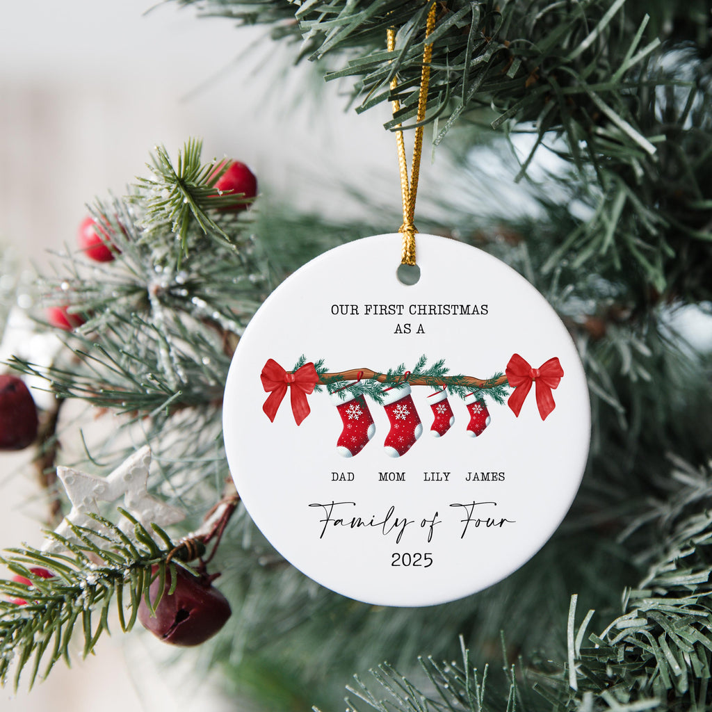 Family of Three Christmas Ornament Custom New Family Gift Personalized Christmas Gift for Family Christmas Gift Baby's First 
