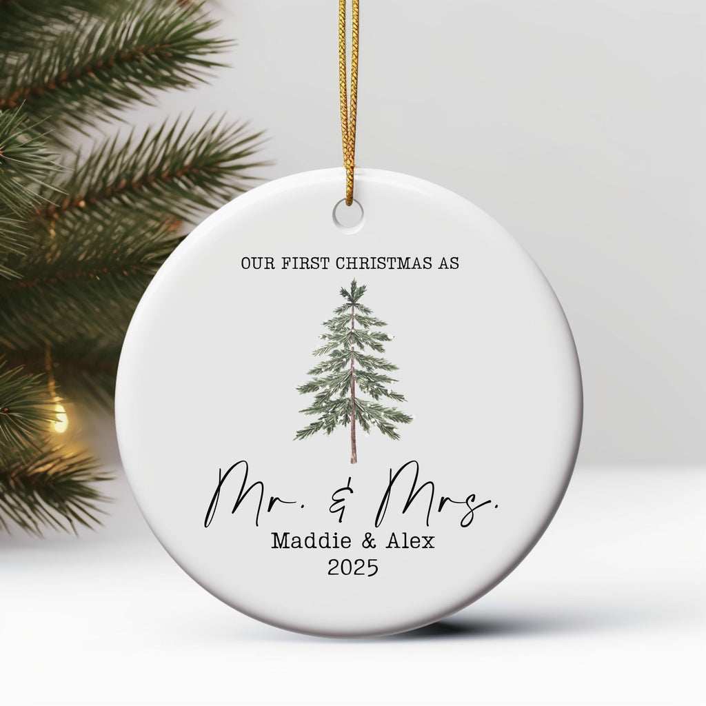 First Christmas as Mr. & Mrs Ornament First Christmas Married Christmas Ornament Personalized Married Christmas Ornament Cust