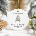 First Christmas as Mr. & Mrs Ornament First Christmas Married Christmas Ornament Personalized Married Christmas Ornament Cust