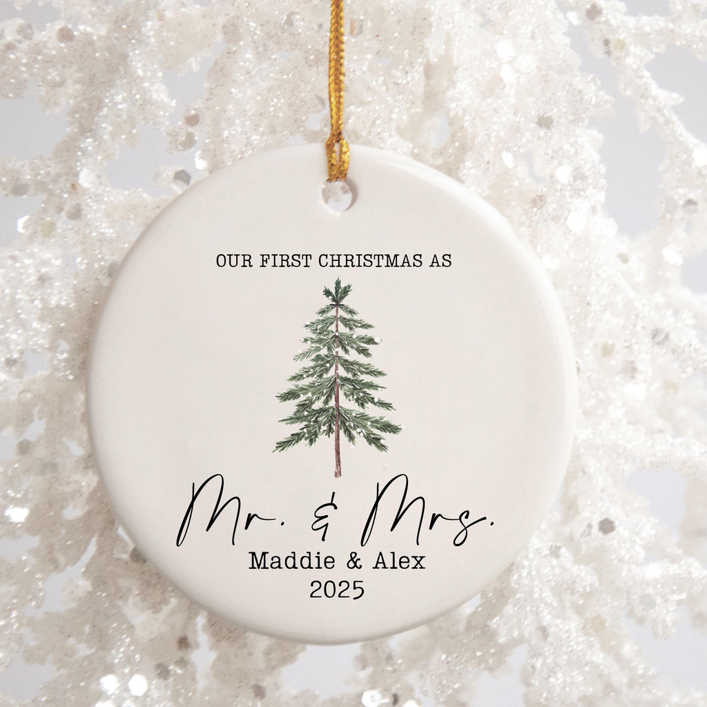 First Christmas as Mr. & Mrs Ornament First Christmas Married Christmas Ornament Personalized Married Christmas Ornament Cust