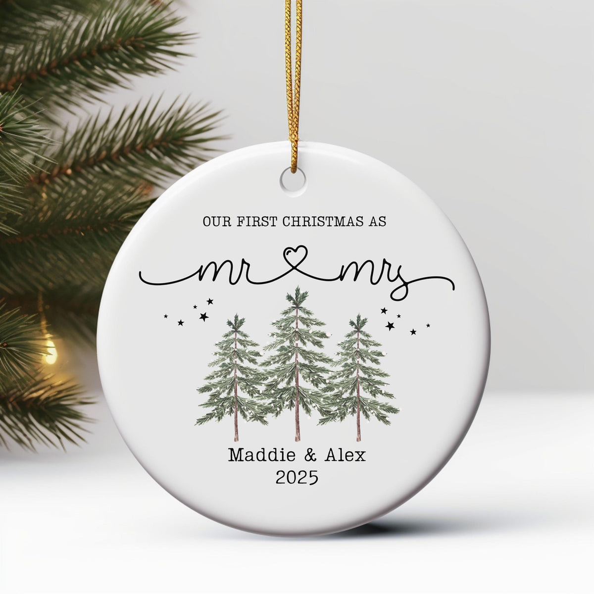 mr mrs ornament Wedding Gift Bride Personalized First Christmas Keepsake Our 1st Christmas Mr & Mrs Ornament Housewarming mr 