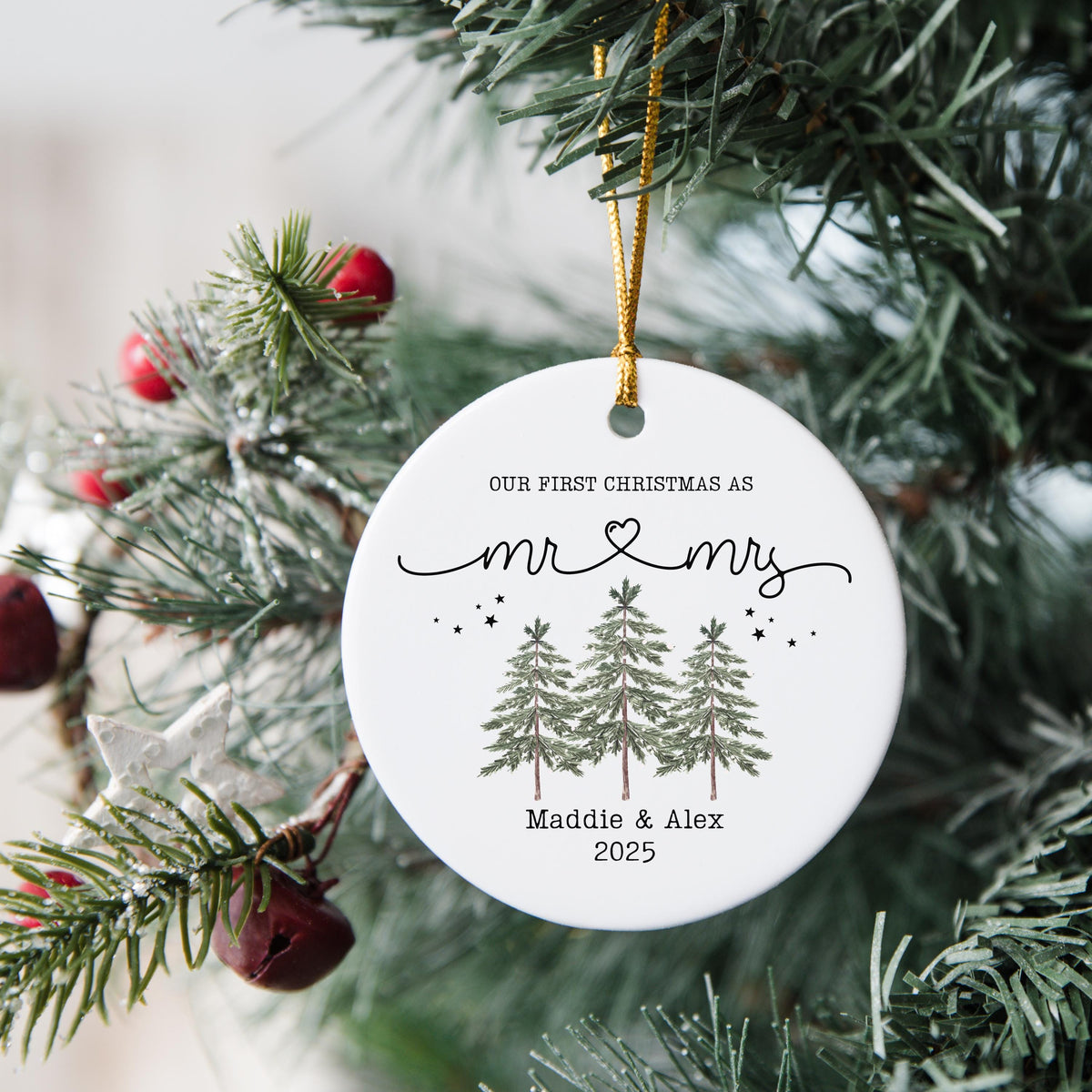 mr mrs ornament Wedding Gift Bride Personalized First Christmas Keepsake Our 1st Christmas Mr & Mrs Ornament Housewarming mr 