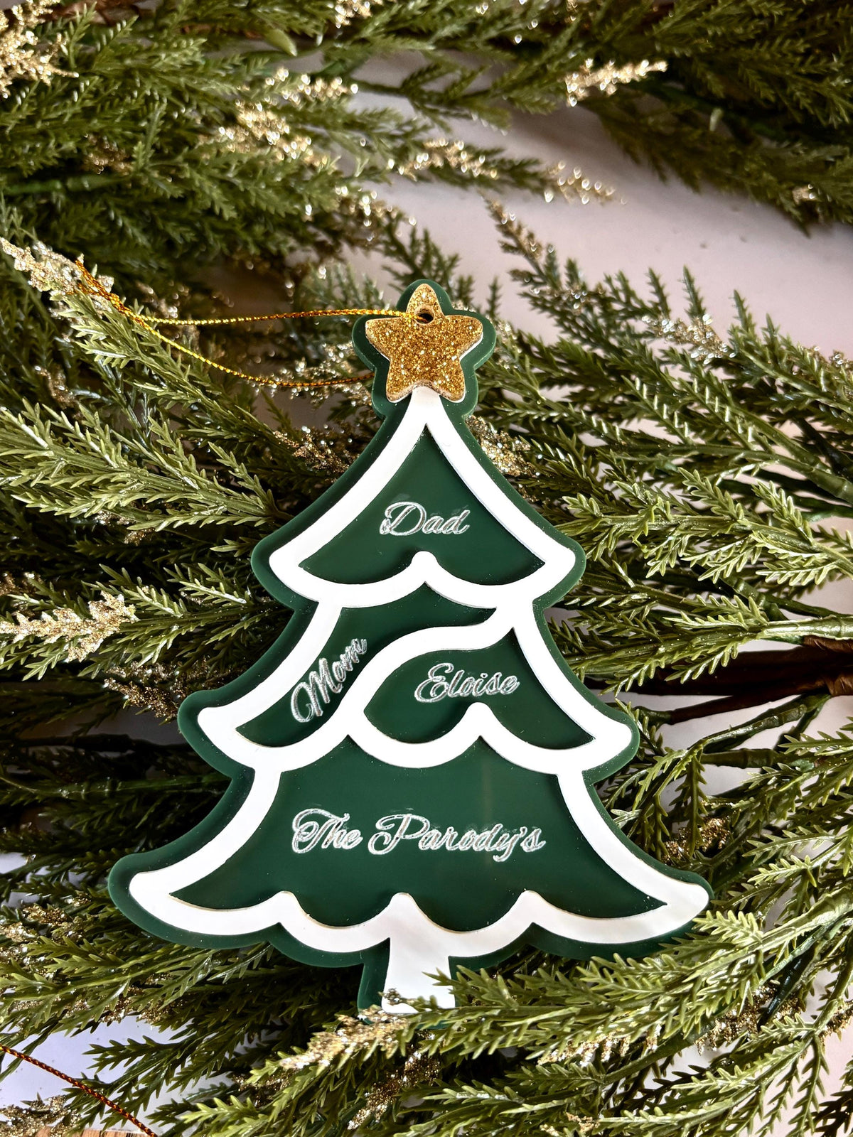 Personalized Family Christmas Ornament 2025 Christmas Tree Ornament Custom Family Gift With Names Engraved Christmas Ornament