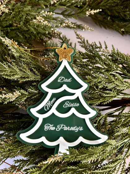 Personalized Family Christmas Ornament 2025 Christmas Tree Ornament Custom Family Gift With Names Engraved Christmas Ornament