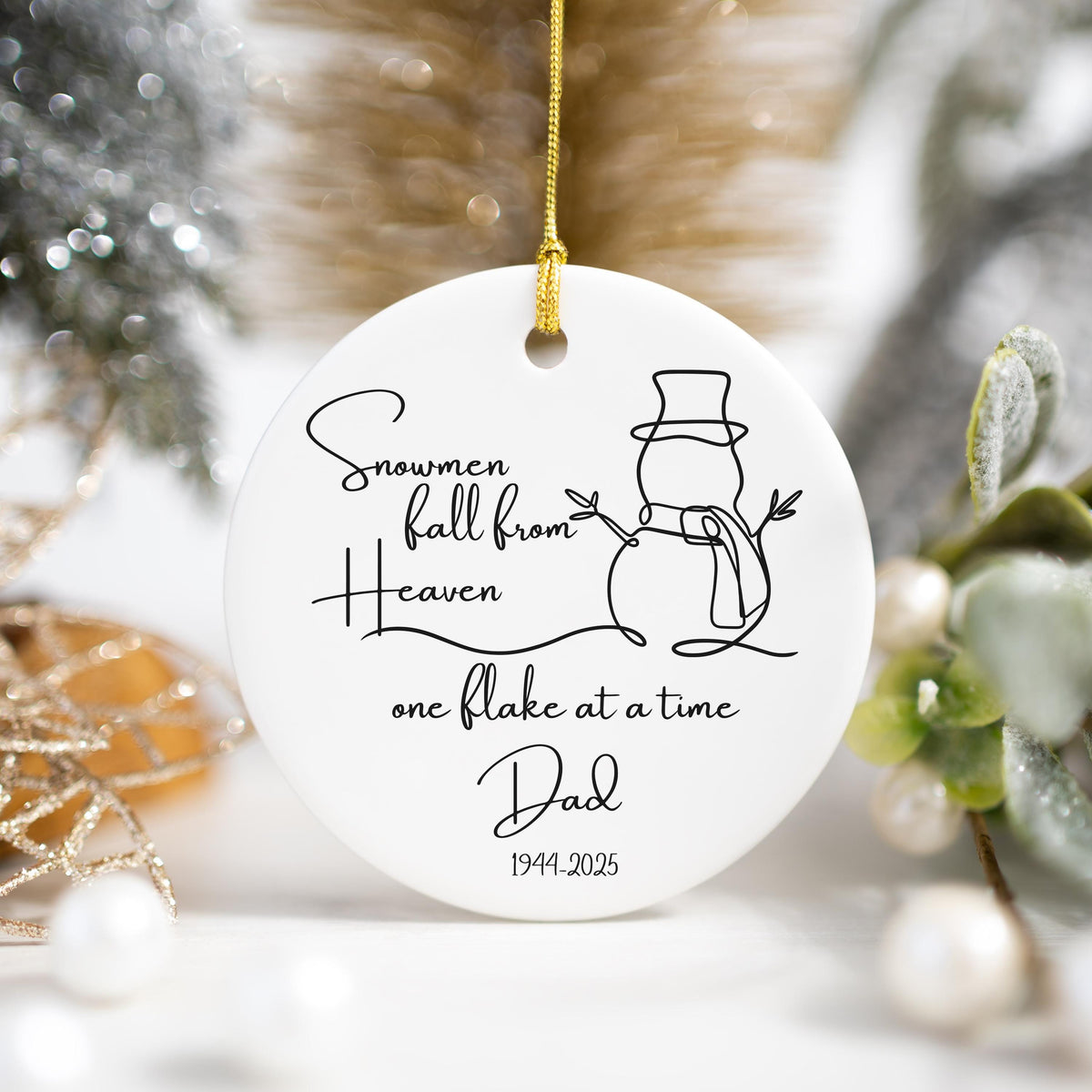 Memorial Christmas Ornament Personalized Memorial Ornament Sympathy Gift Memorial Keepsake Gift Remembrance Gift Custom Ornam