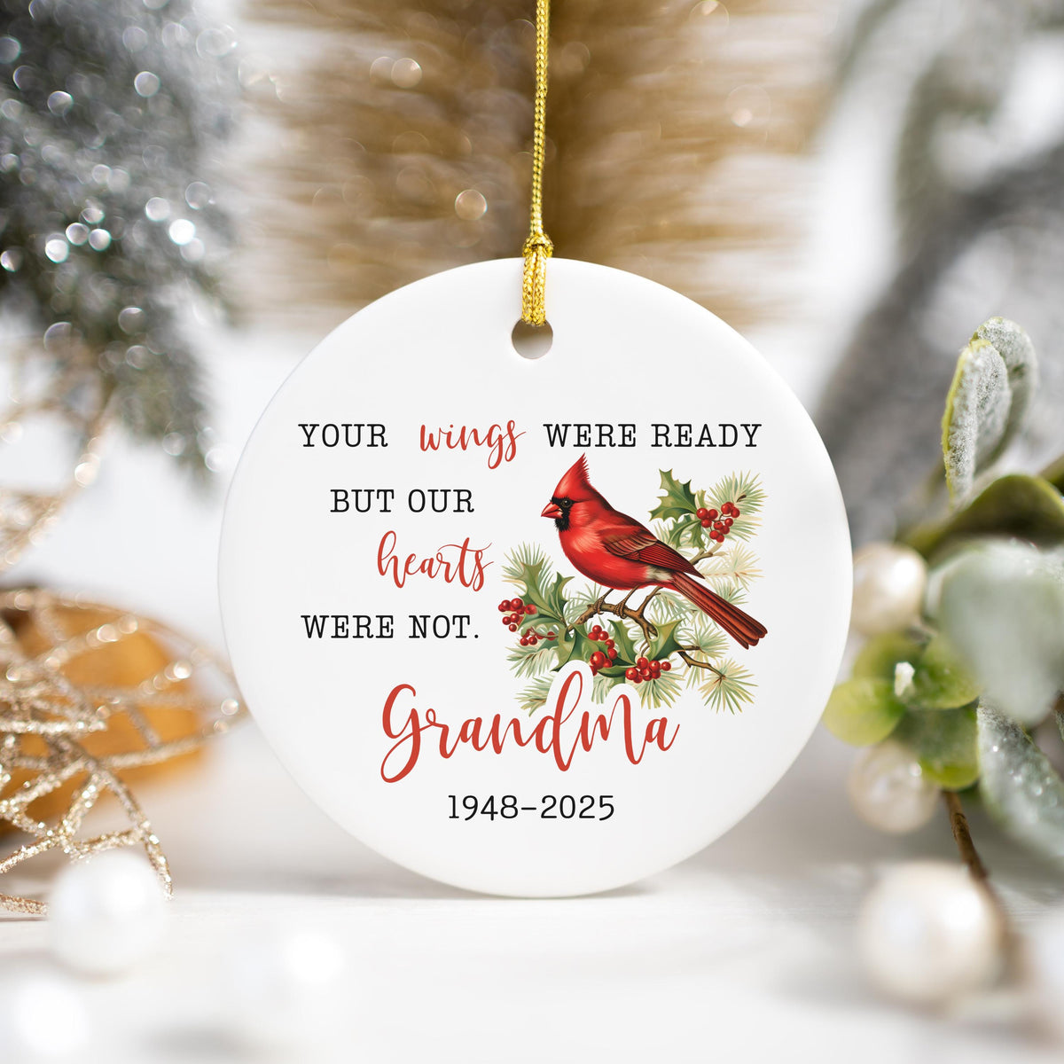 Memorial Christmas Ornament Personalized Memorial Ornament Sympathy Gift Memorial Keepsake Gift Remembrance Gift Custom Ornam