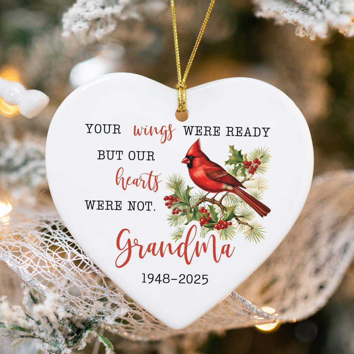 Memorial Christmas Ornament Personalized Memorial Ornament Sympathy Gift Memorial Keepsake Gift Remembrance Gift Custom Ornam