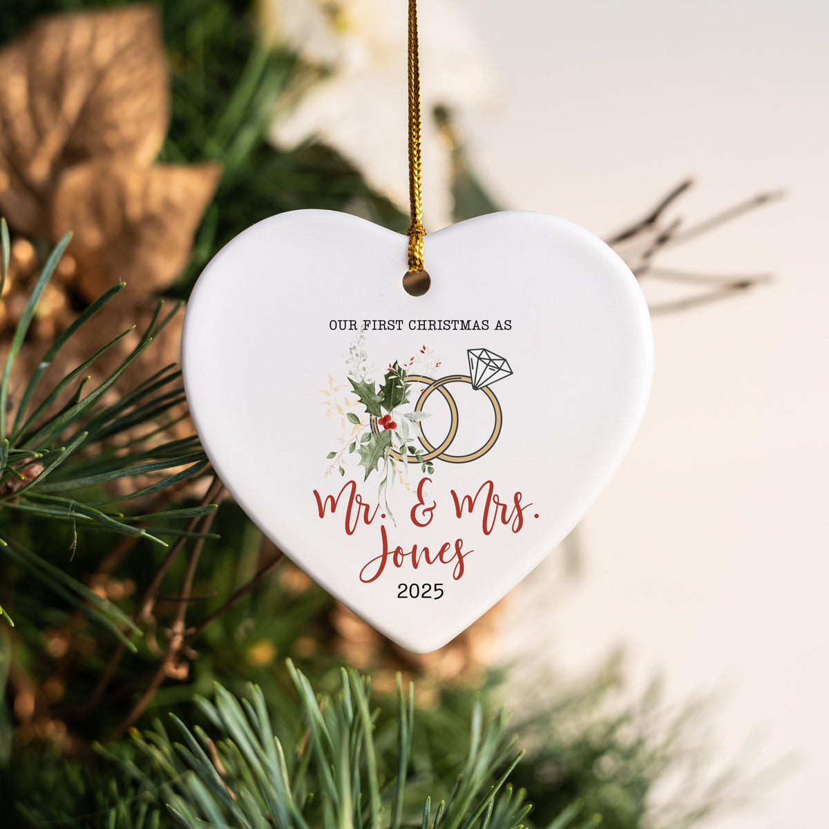 First Christmas as Mr. & Mrs Ornament First Christmas Married Christmas Ornament Personalized Married Christmas Ornament Cust