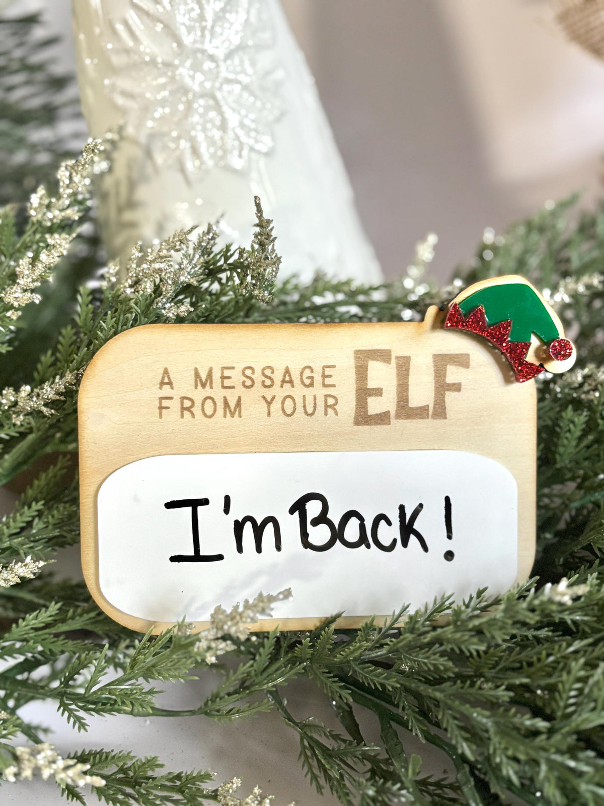 Message from Elf Christmas Activity for Kids Mini Elf Dry Erase Board Elf Message Board Christmas Dry Erase White Board Kid H