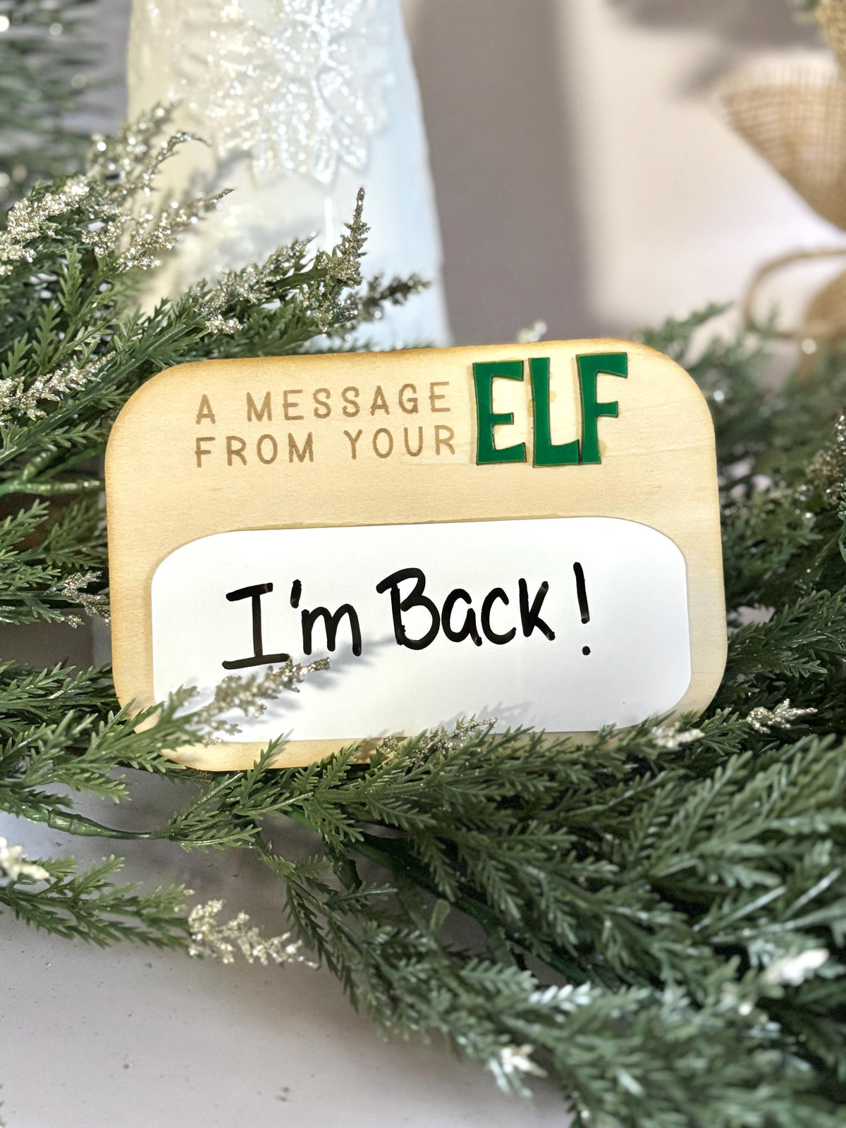 Message from Elf Christmas Activity for Kids Mini Elf Dry Erase Board Elf Message Board Christmas Dry Erase White Board Kid H