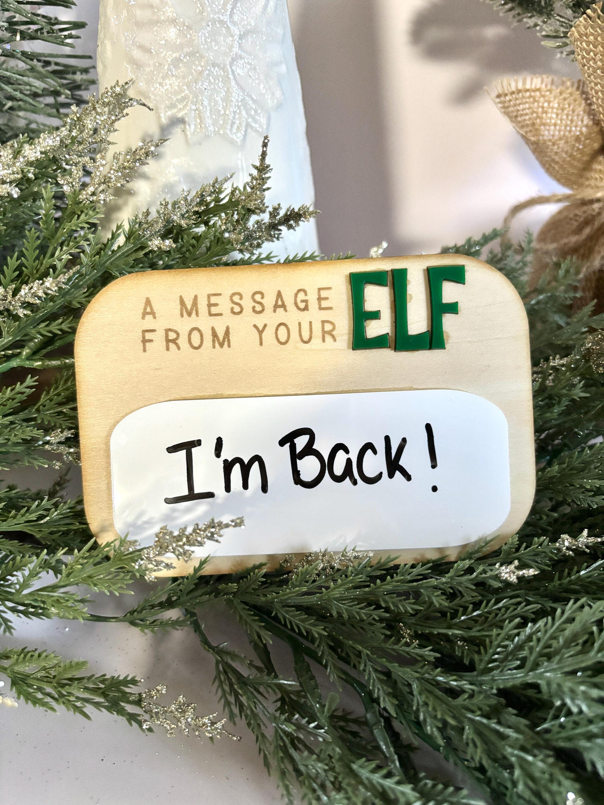 Message from Elf Christmas Activity for Kids Mini Elf Dry Erase Board Elf Message Board Christmas Dry Erase White Board Kid H
