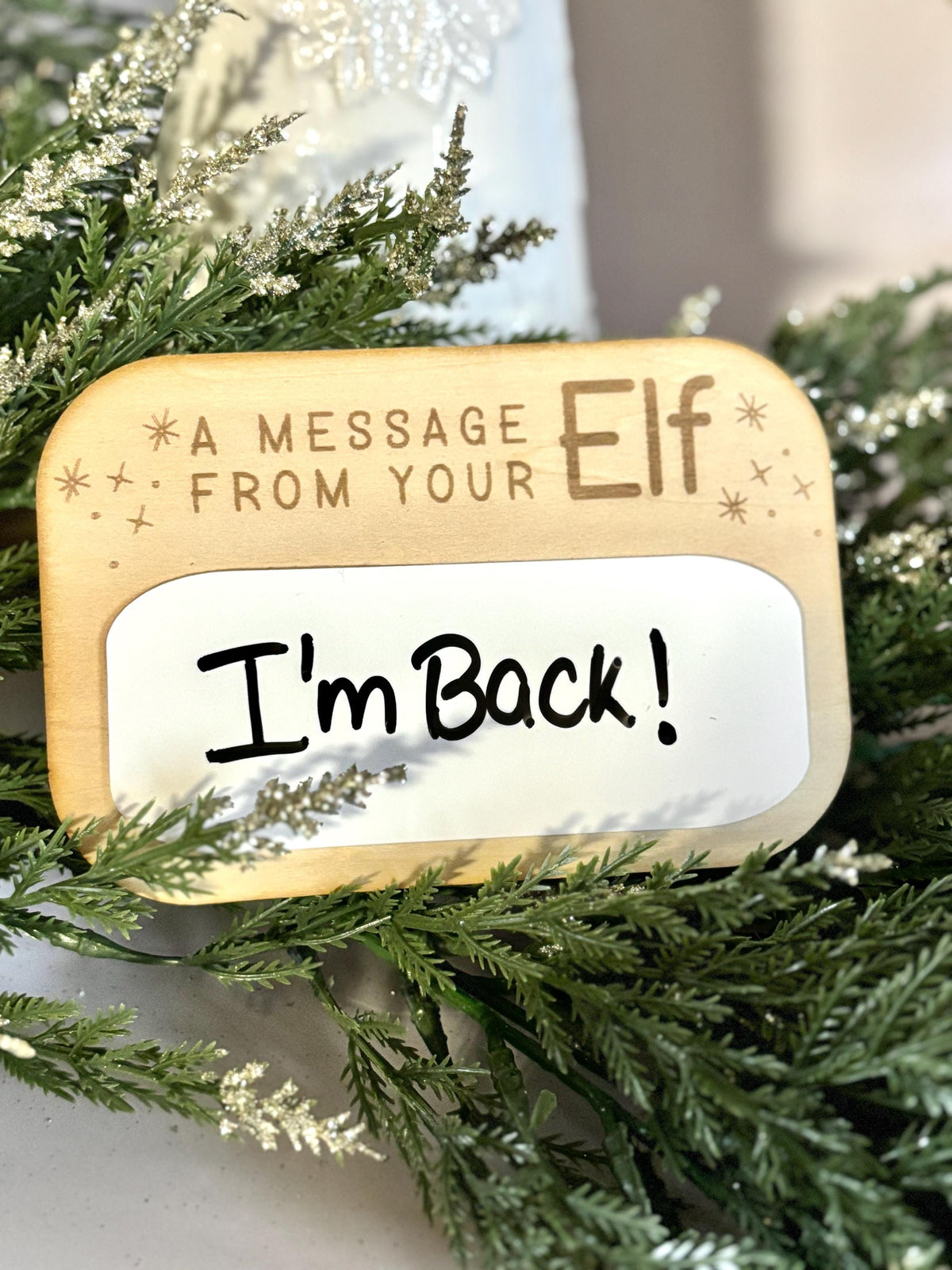 Message from Elf Christmas Activity for Kids Mini Elf Dry Erase Board Elf Message Board Christmas Dry Erase White Board Kid H