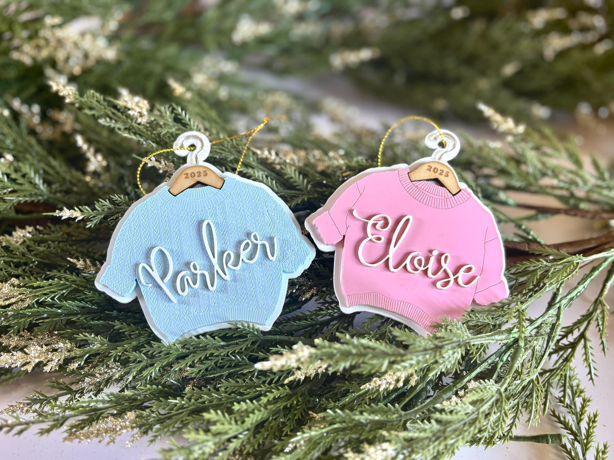 Baby's First Christmas Ornament Personalized Baby Ornament Baby Sweater Ornament Christmas Gift personalized gift Christmas P