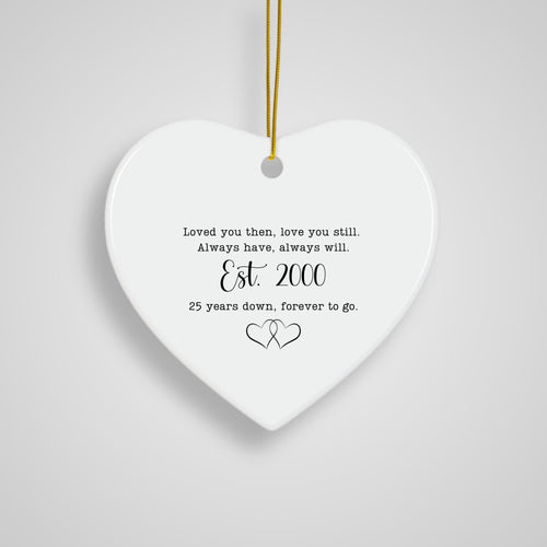 25th anniversary gift 25th ornament anniversary silver anniversary 25 years married gift for parents gift from kids anniversa