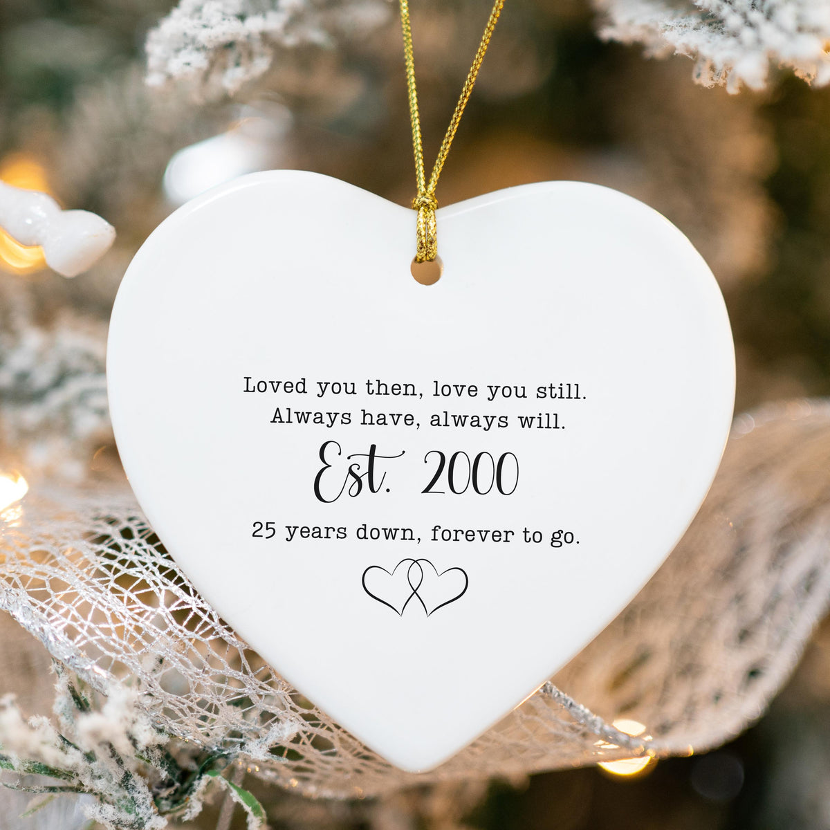 25th anniversary gift 25th ornament anniversary silver anniversary 25 years married gift for parents gift from kids anniversa