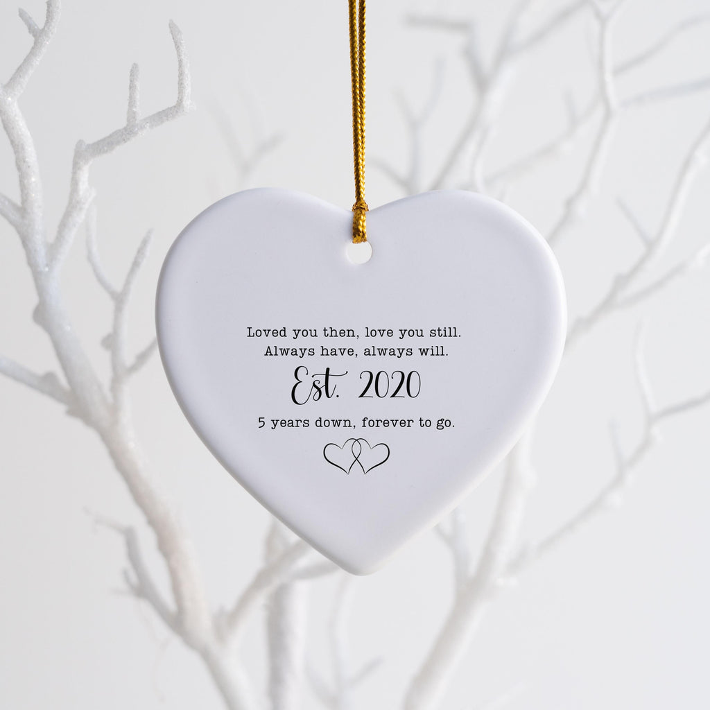 5th Anniversary Keepsake Ornament