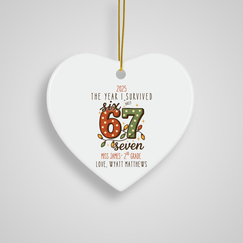 Funny Personalized Teacher Christmas Ornament