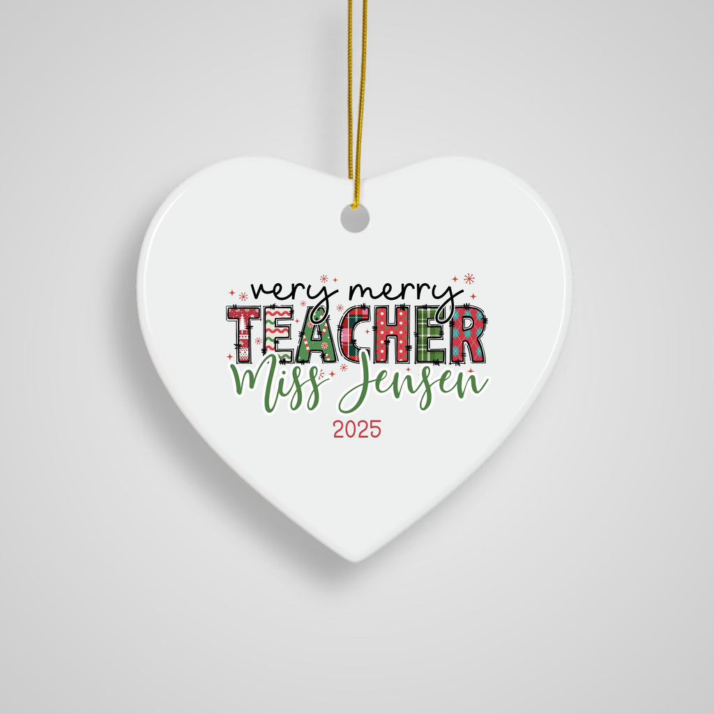Personalized Teacher Christmas Ornament