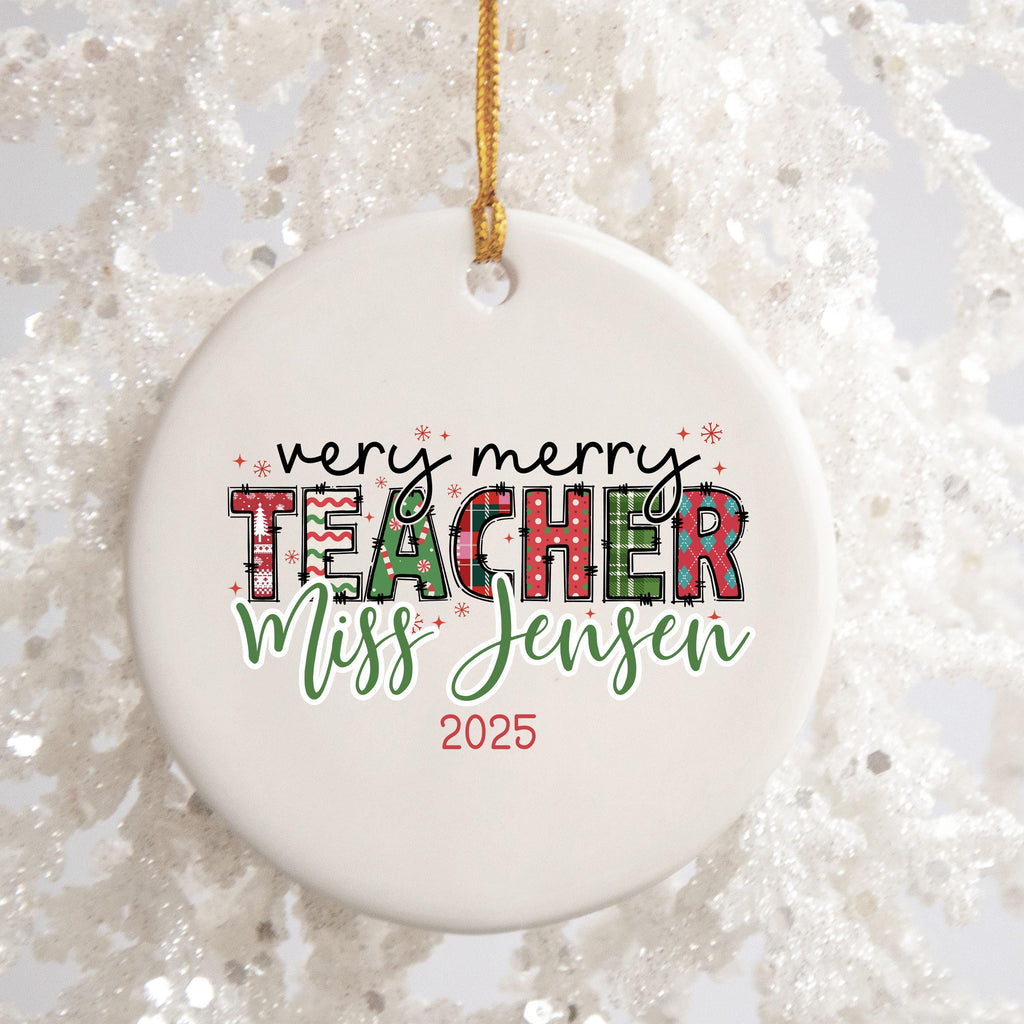 Personalized Teacher Christmas Ornament
