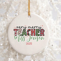 Personalized Teacher Christmas Ornament