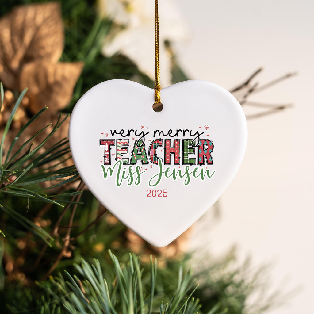 Personalized Teacher Christmas Ornament